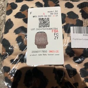 Amazon Kids Leopard Print Baby Basket Cover in Tan, Brown, Black